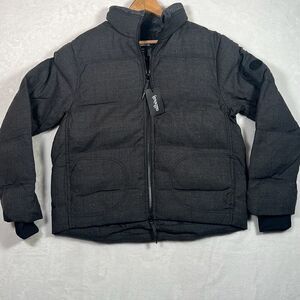 Allbirds Womens Natural Charcoal Black Trino Puffer Jacket Merino Wool Tencel MD